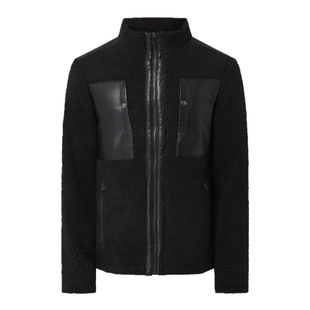 NWT MICHAEL KORS
Men's Sherpa-Fleece‎ Mixed-Media Jacket Black - Picture 5 of 16